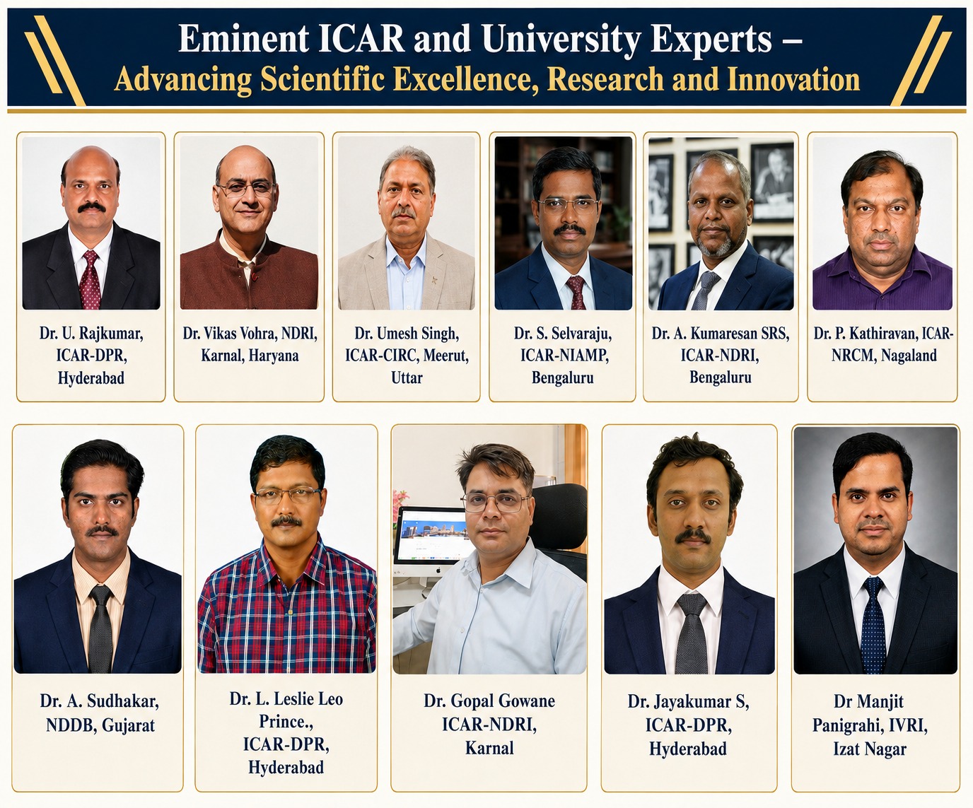 Eminent ICAR and University Experts